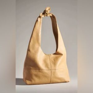 NWT: ANTHROPOLOGIE SLOUCHY LEATHER KNOTTED-SHOULDER BAG